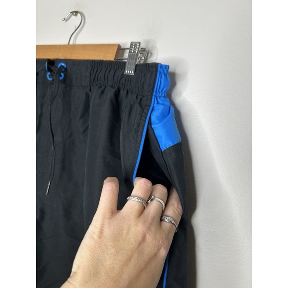 Nike Blue Black Swim Trunks Men's Swimwear Lined Shorts Size XL - Picture 3 of 10
